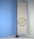 Light fabric banner holder